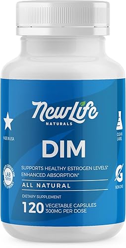 Miniatura 8 de NewLife Naturals Suplemento DIM de 300 mg para mujeres y hombres - Acné hormonal, píldoras de equilibrio de estrógeno, alivio posterior a la