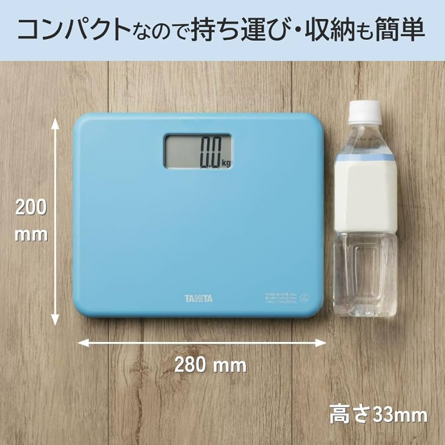 Amazon | タニタ 体重計 小型 ブルー HD-660 BL 乗るだけで電源
