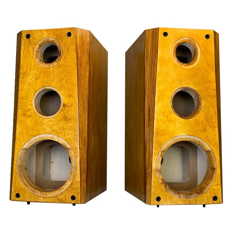 Enceintes vides 16,5 cm artisanales en bouleau ambre de prestige