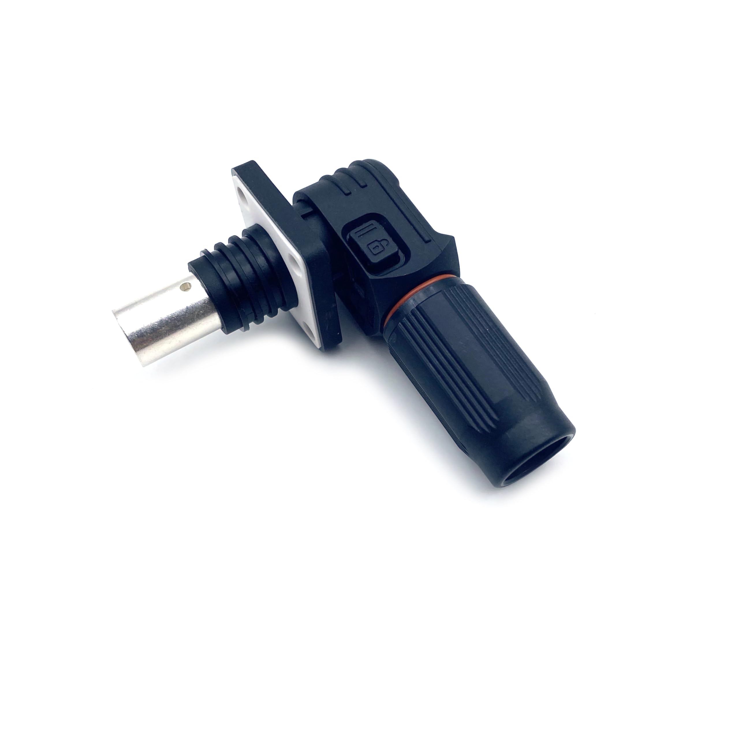 120A Battery Energy Storage Connector, 25mm² High Current Connectors IP67 Waterproof Crimping Wiring Power Adapter Quick Plug Terminal Right Angle Plug and Socket (1000V Black)