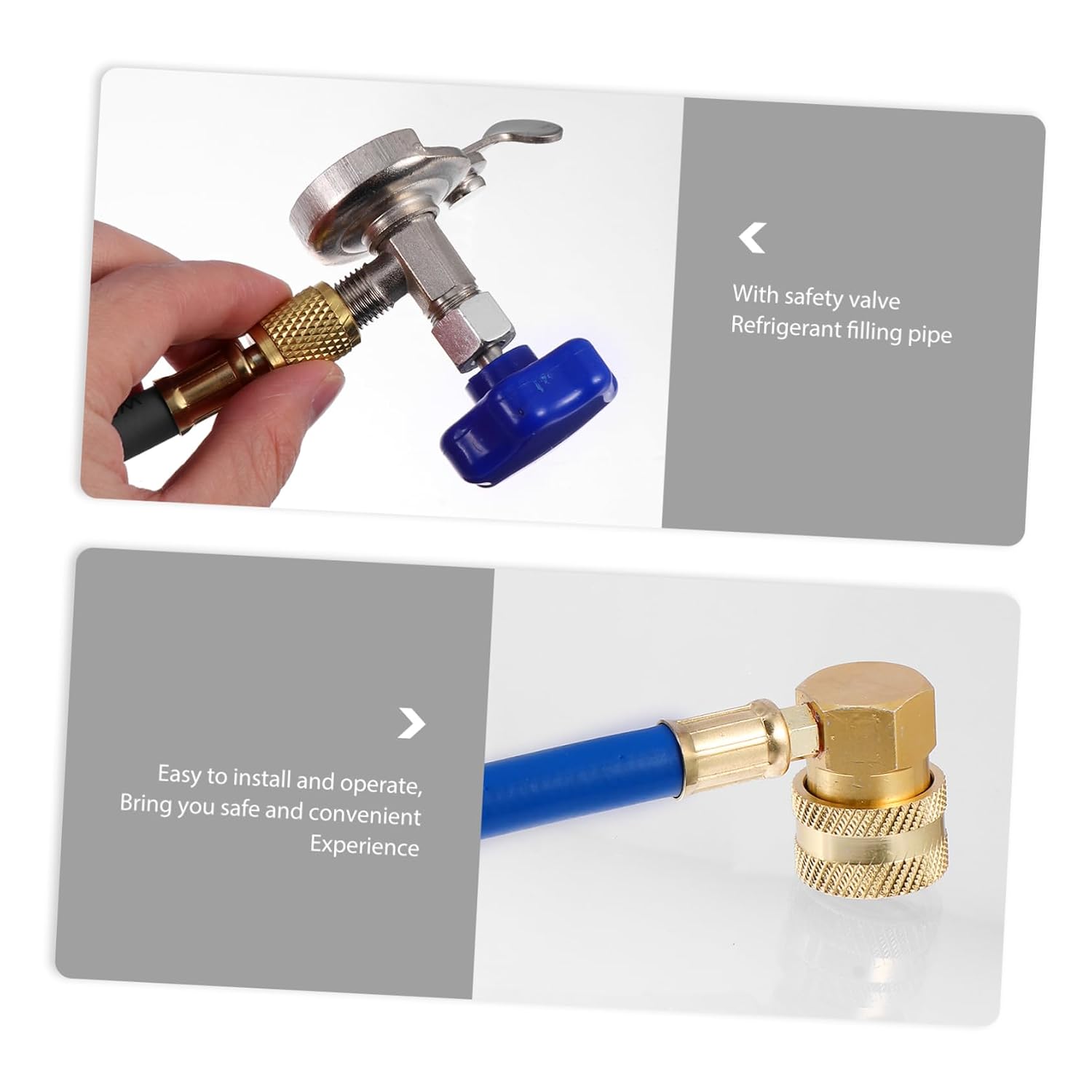 Zerodeko Automotive Recharge Hose Pressure Gauge Easy to Use Charging Tool for Vehicle Testing and Filling