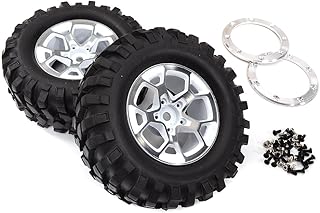 Realistic Alloy 1.9 Wheel & Tire (2) 405g Total for Scale Crawler (O.D.=97mm)