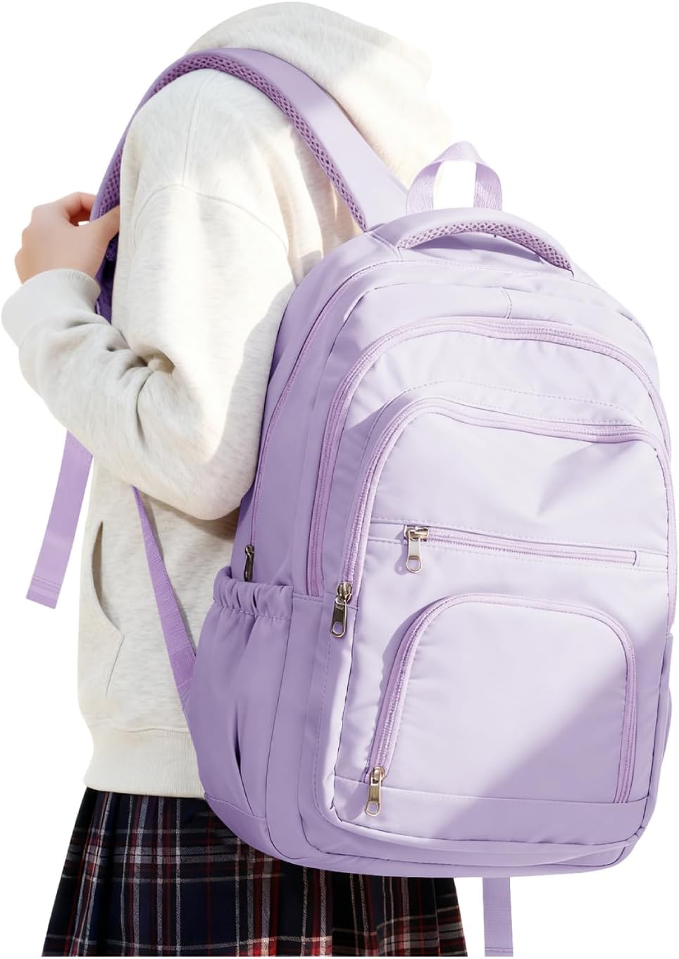VGCUB Schoolrugzak Tienermeisjes Schooltas Jongens Rugzak Dames Waterdichte Werkrugzak Heren Laptoprugzak Uni voor School Bag Backpack Women Casual Daypacks Groen