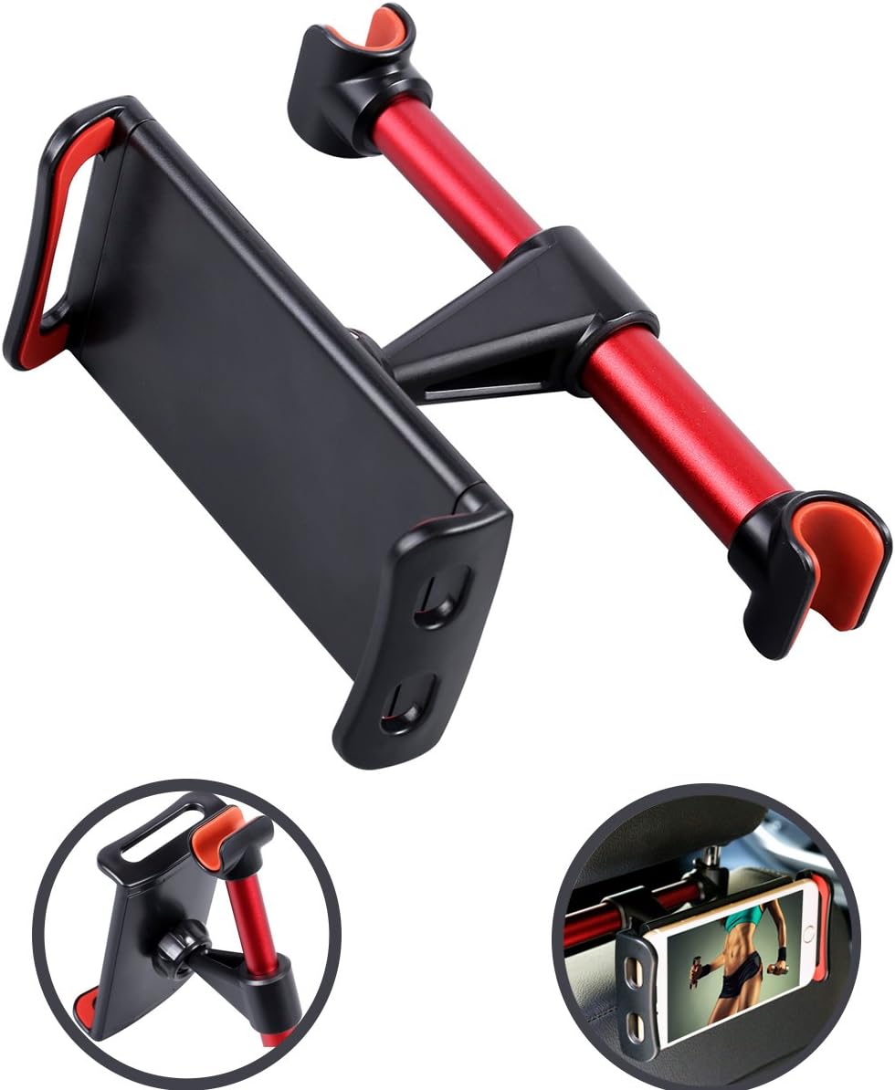 Car Backseat Headrest Mount, MEIBEI 360 Degree Rotating Adjustable Tablet Mount Holder for iPad, Samsung Galaxy, Fits all 4" to 10.5" Smartphones and Tablets
