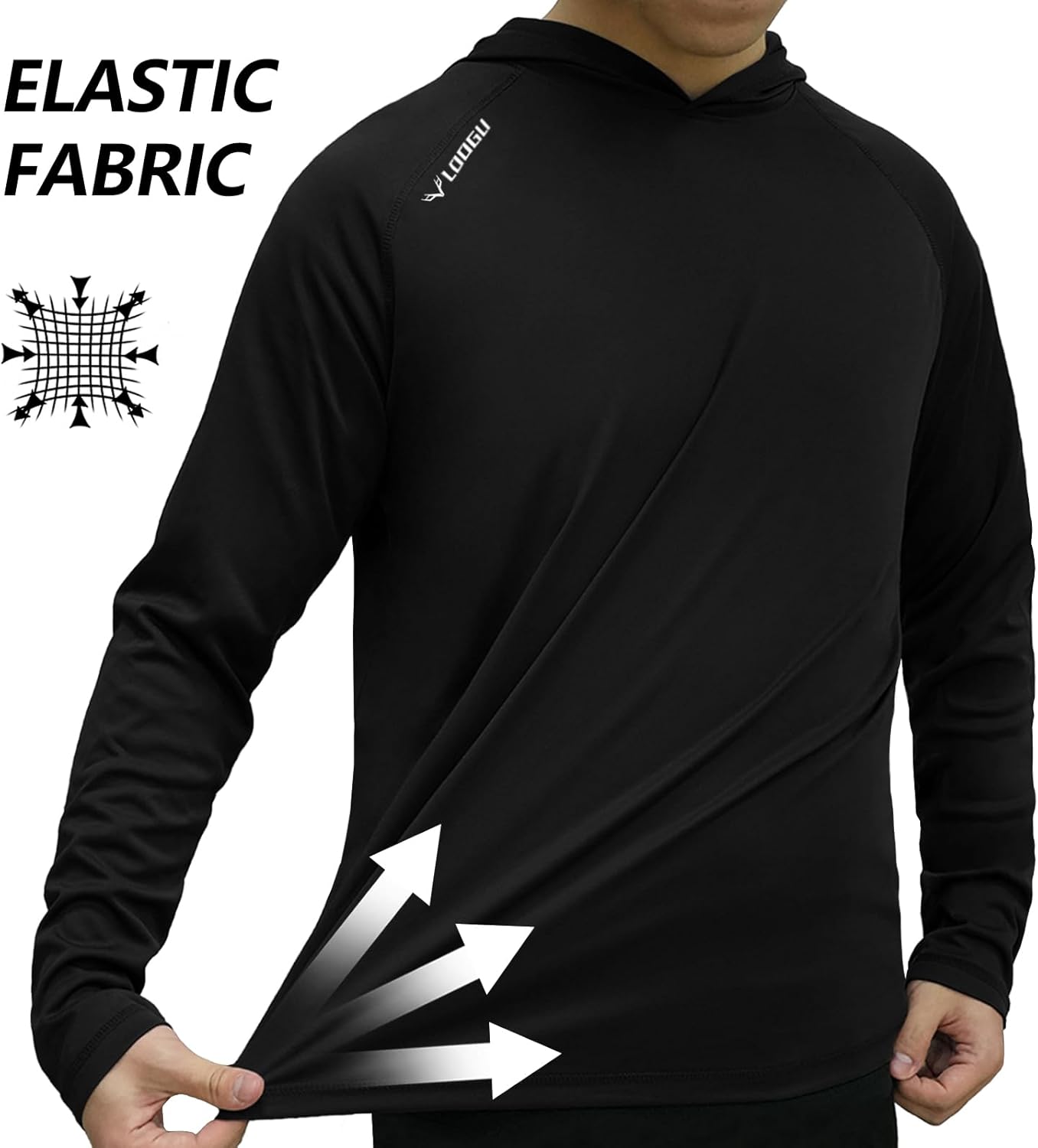 LOOGU Men's UPF 50+ Sun Protection Hoodie Shirt Long Sleeve Rash Guard SPF T-Shirts for Fishing Hiking - Image 6