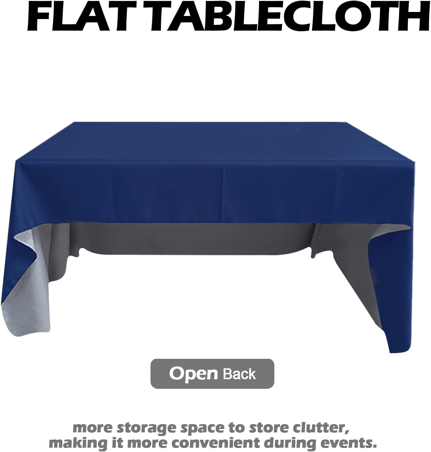 Custom Table Cloth with Business Logo, Personalized Table cloth Customize with Your Design/Image/Logo/Text for Tradeshow Events /Company/School/Shop/Charity (Flat tablecloth, 4FT open back)