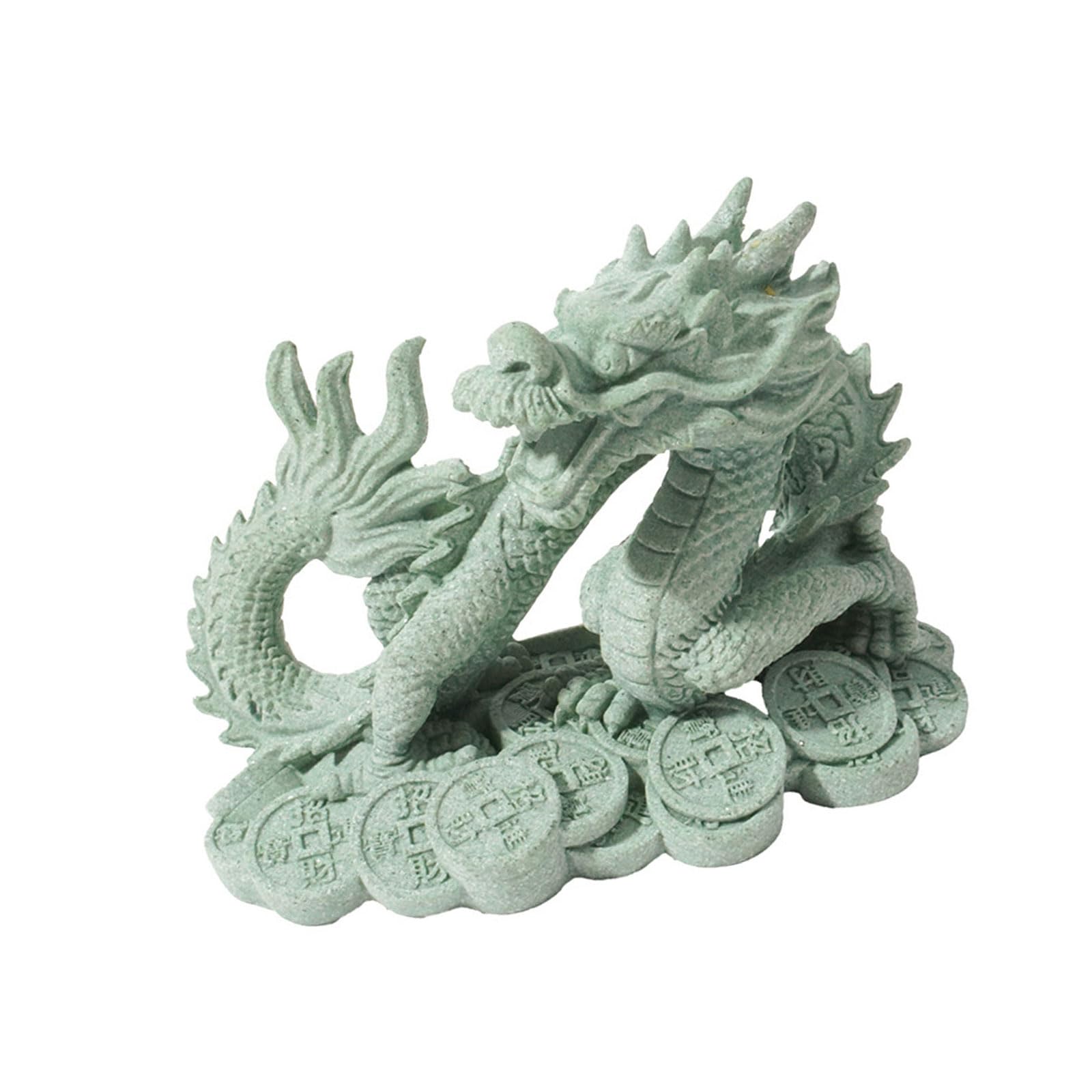 Msioytog Dynamic Rosin Dragon Figurine Impermeable Marinepark Accent Creates Engaging Underwater Landscape Plan Dynamic Fish Cistern Sculpture for Clear