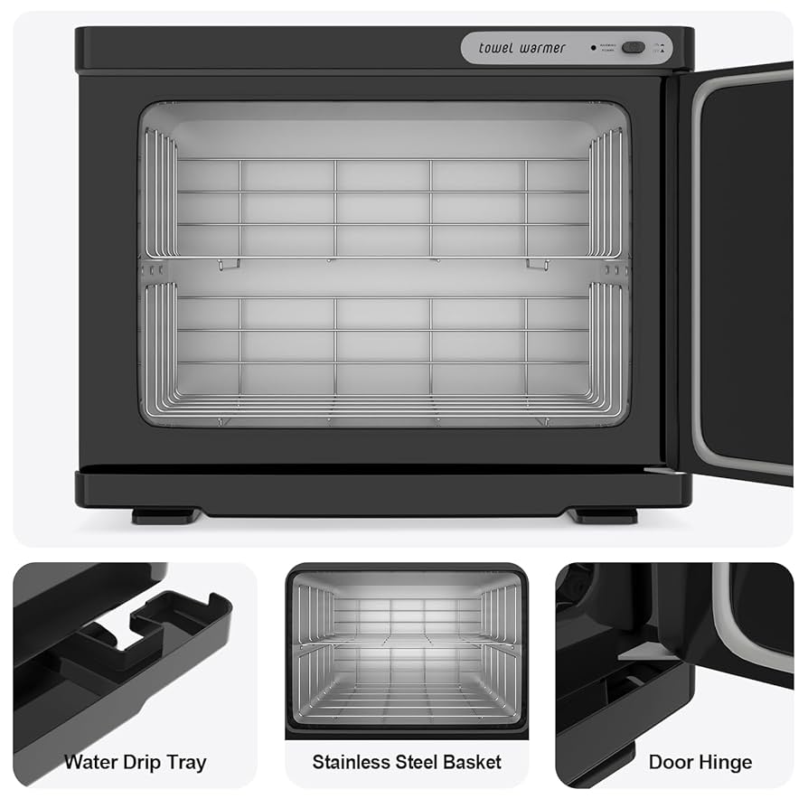 Towel Warmer Cabinet, 23L Large Hot Bath Towel Warmer Heating Use For Facial Spa, Hair Beauty, Salon Equipment And Home- White