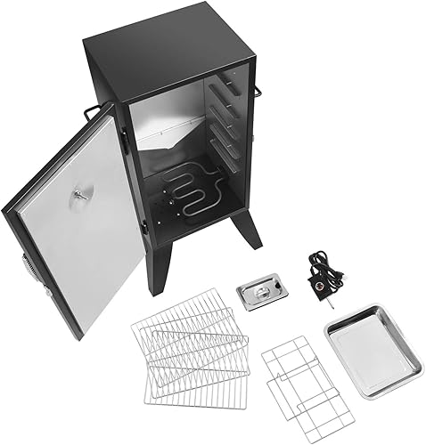 Miniatura 3 de Royal Gourmet Ahumador eléctrico SE2801 negro y el libro de cocina eléctrico completo para ahumar más de 100 recetas sabrosas y técnicas paso a paso