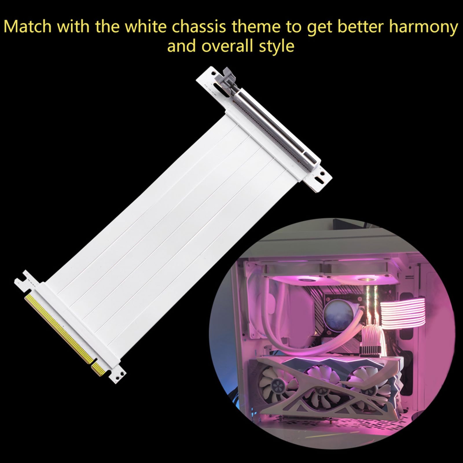 Soporte de ranura PCIE3.0, soporte vertical de GPU, soporte de montaje de dirección para tarjeta gráfica, con cable PCIE3.0 X16 para