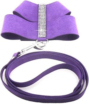 suede dog harness