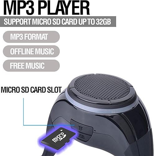 Miniatura 4 de Frewico X10 - Reloj con altavoz Bluetooth portátil altavoz inalámbrico impermeable reproductor de música MP3 con TWScontrol de voz micrófono  ranura