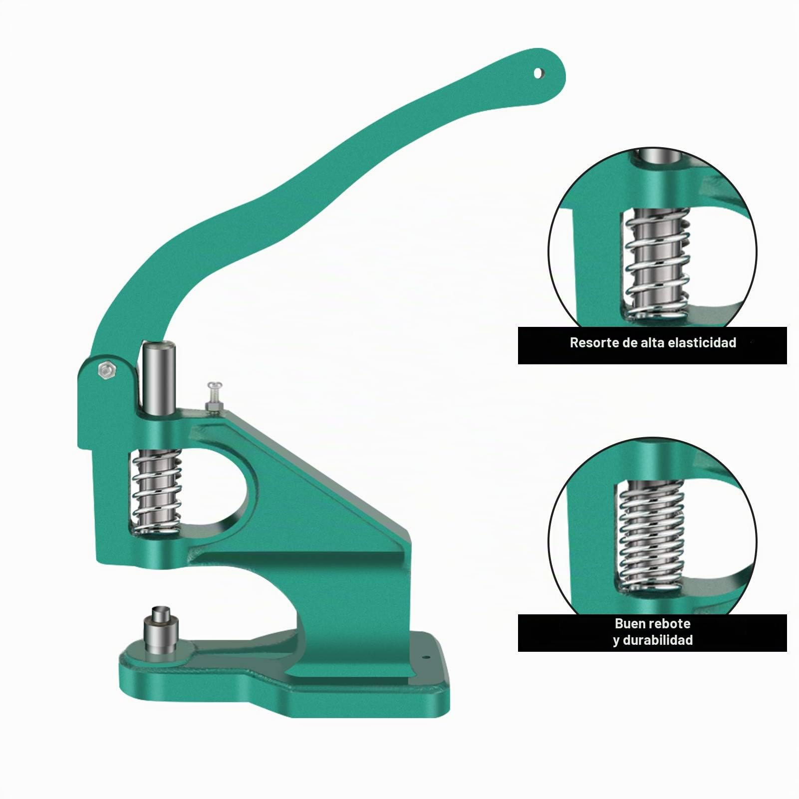 Juego de Alicates para Remachar con 3 Matrices 6 10 12 mm Herramienta Profesional para Cuero Artesanía Cortinas PVC