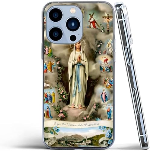 Miniatura 2 de Funda de teléfono compatible con iPhone 14 Pro Max Immaculate Mary Religious Christian Conception Religion Católica Virgen Cristianismo Silicona a
