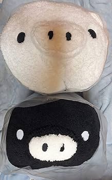  卵型ぬいぐるみ 2個セット Amazon.co.jp: モノクロブー ぬいぐるみXLプレミア 全2種 白 黒