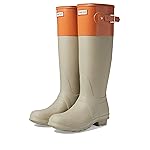 Hunter Original Tall Color-Block Skimming Stone/Coral Shade 7 M