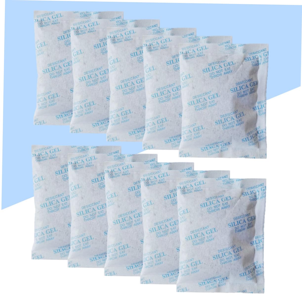 Anneome Lot de 100 Sachets Déshumidificateur Réutilisable en Gel de Silice 10g, Tissu Non Tissé pour Vêtements et Tiroirs, Contrôle D'humidité Condensation