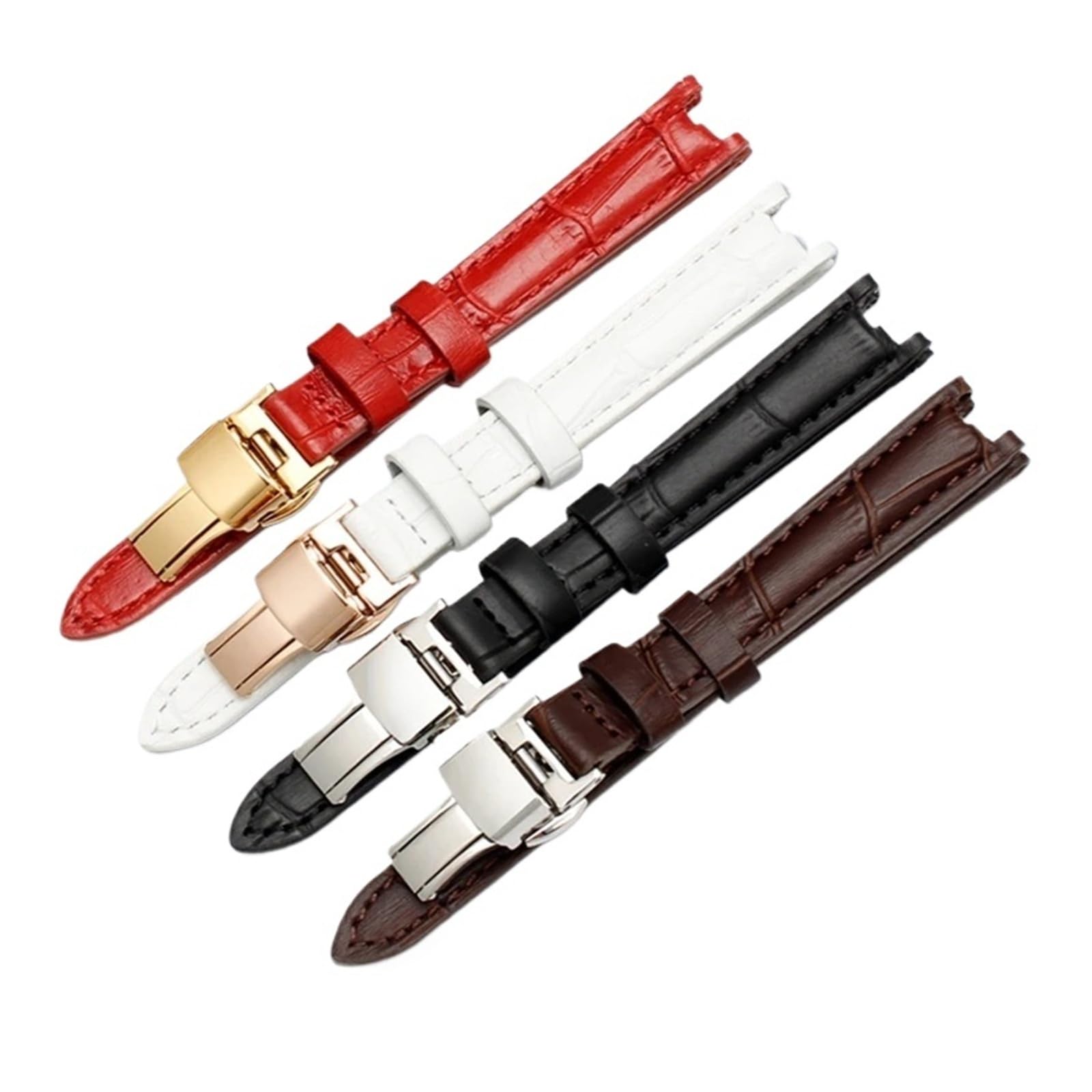 Genérico NASUNJIA Correa De Reloj Cuero Genuino Compatible Con Tissot 1853 Flamenco T094 For Mujer, Serie .210, Suave Y Cómoda, Correa Cóncava-convexa 12 Mm