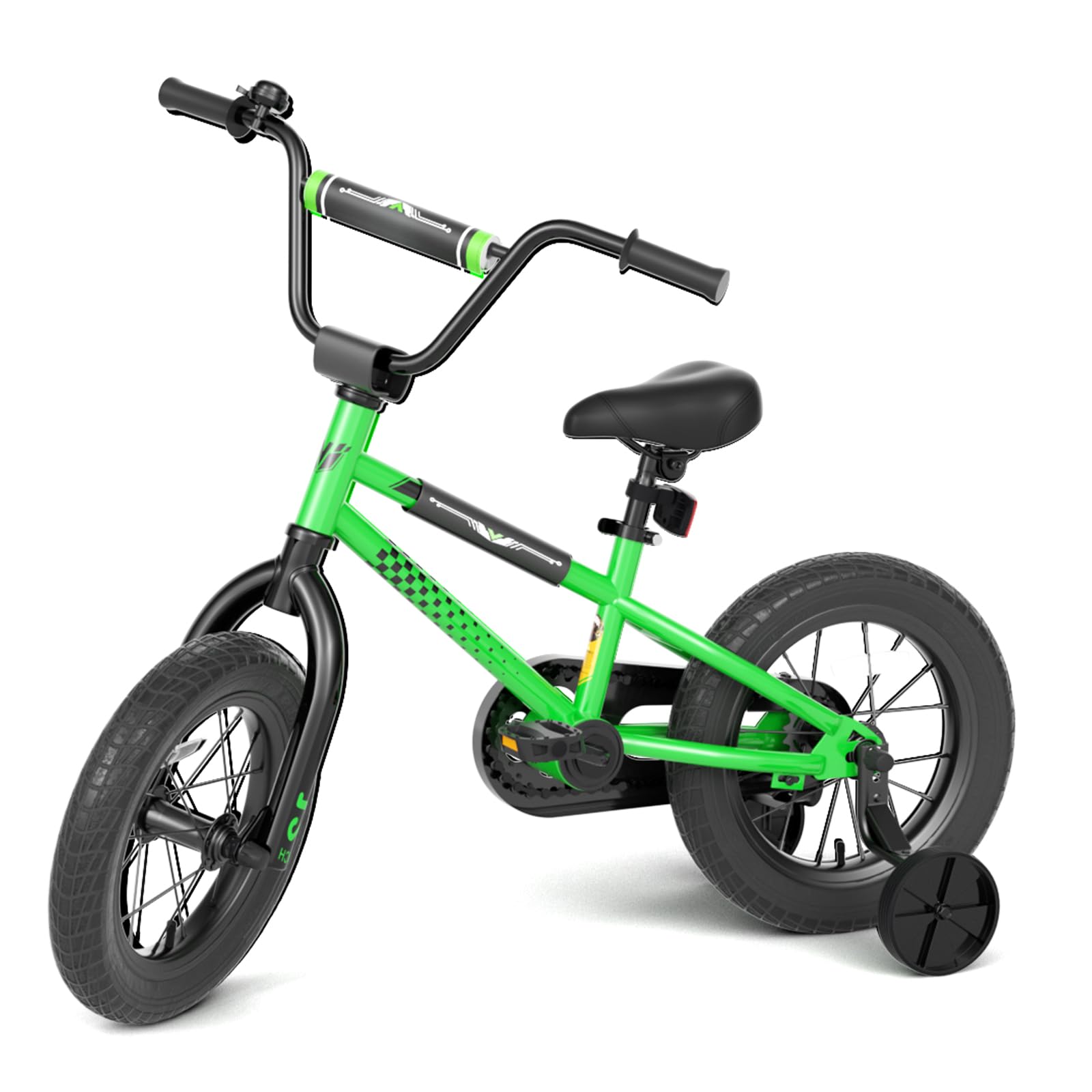 KORIMEFA Toddler Kids 12 14 16 inch Bike with Traning Wheel, Bicycle for 2-7 Ages Boys BMX Style Cycle, Coaster Brake, Children Present for Bike Learning, Rider Height 29-46 inch
