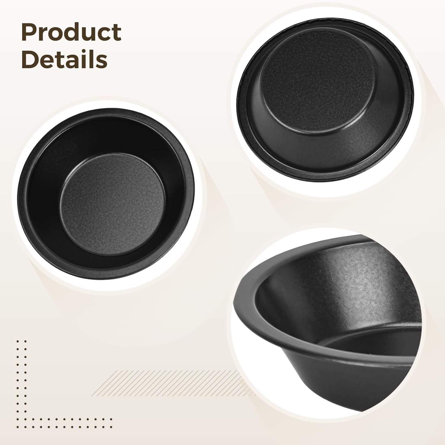 8 Pcs 5-Inch Mini Pie Pans, Non-Stick Carbon Steel Tart Baking Tins with Rolled Edges, Ideal for Personal Desserts, Pies, Quiches & Muffins