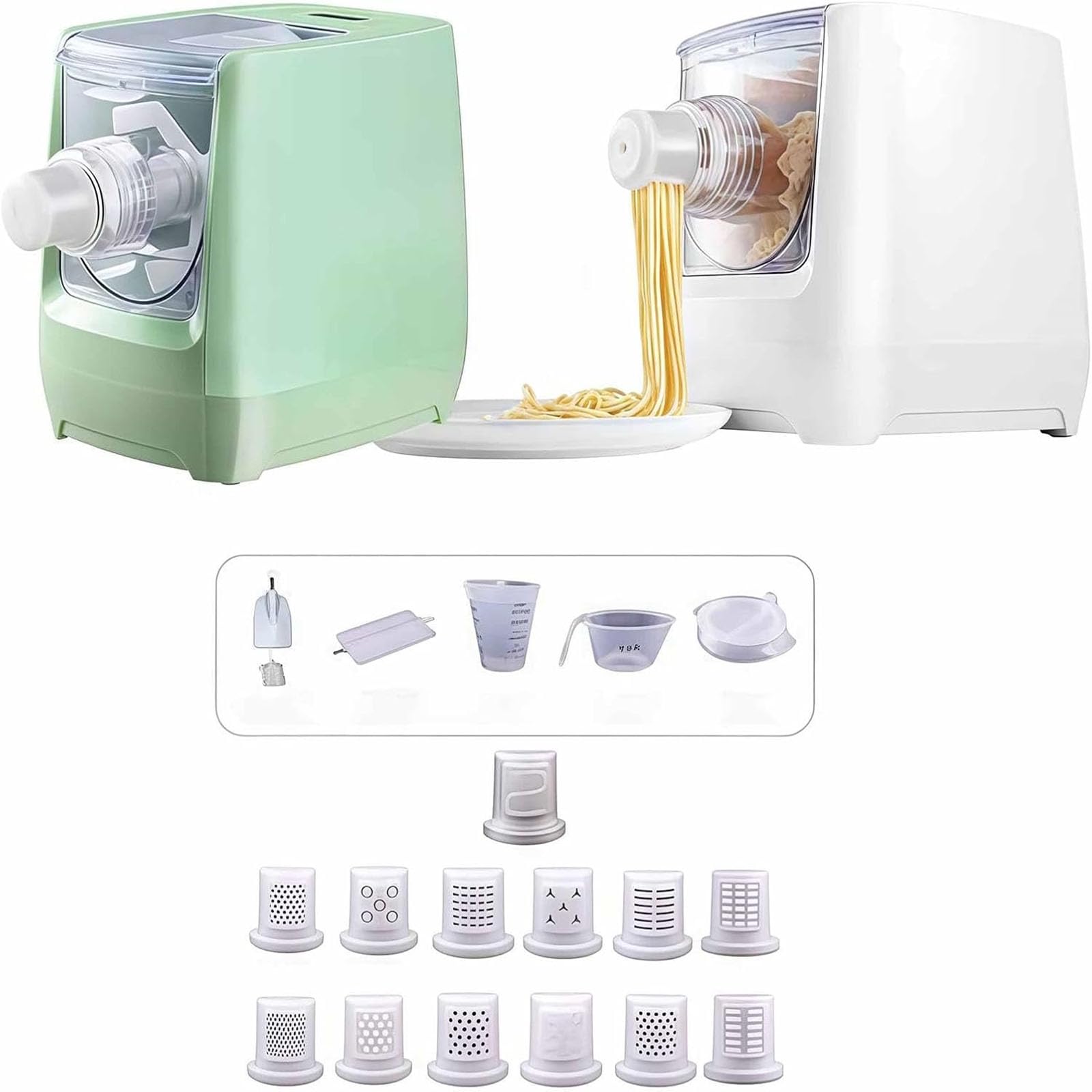 Máquina eléctrica para hacer pasta de 260W, máquina automática para hacer fideos con 13 formas, pantalla LED para espaguetis, fettuccine, lasaña en casa