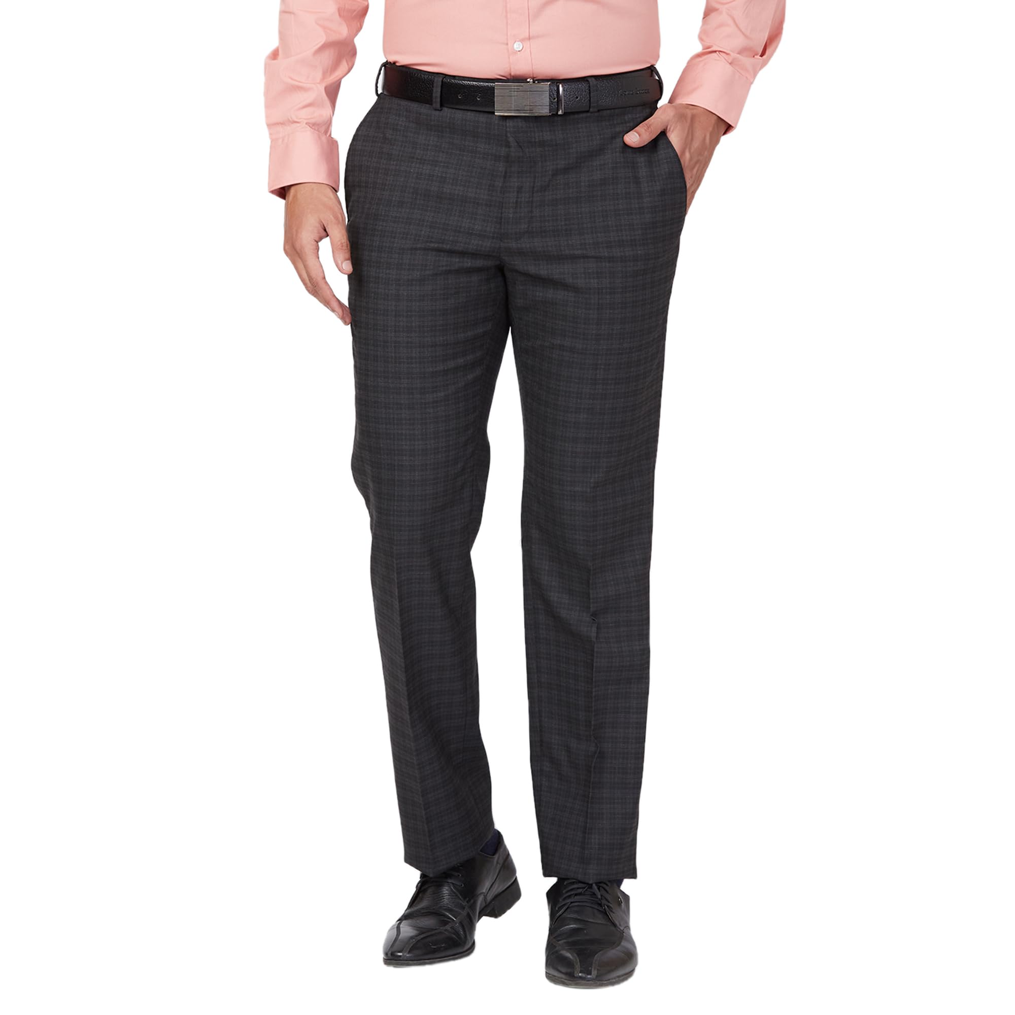 park avenue Men Smart Fit Plain Pattern Poly Viscose Blend Pleatless Formal Trouser-picture-12