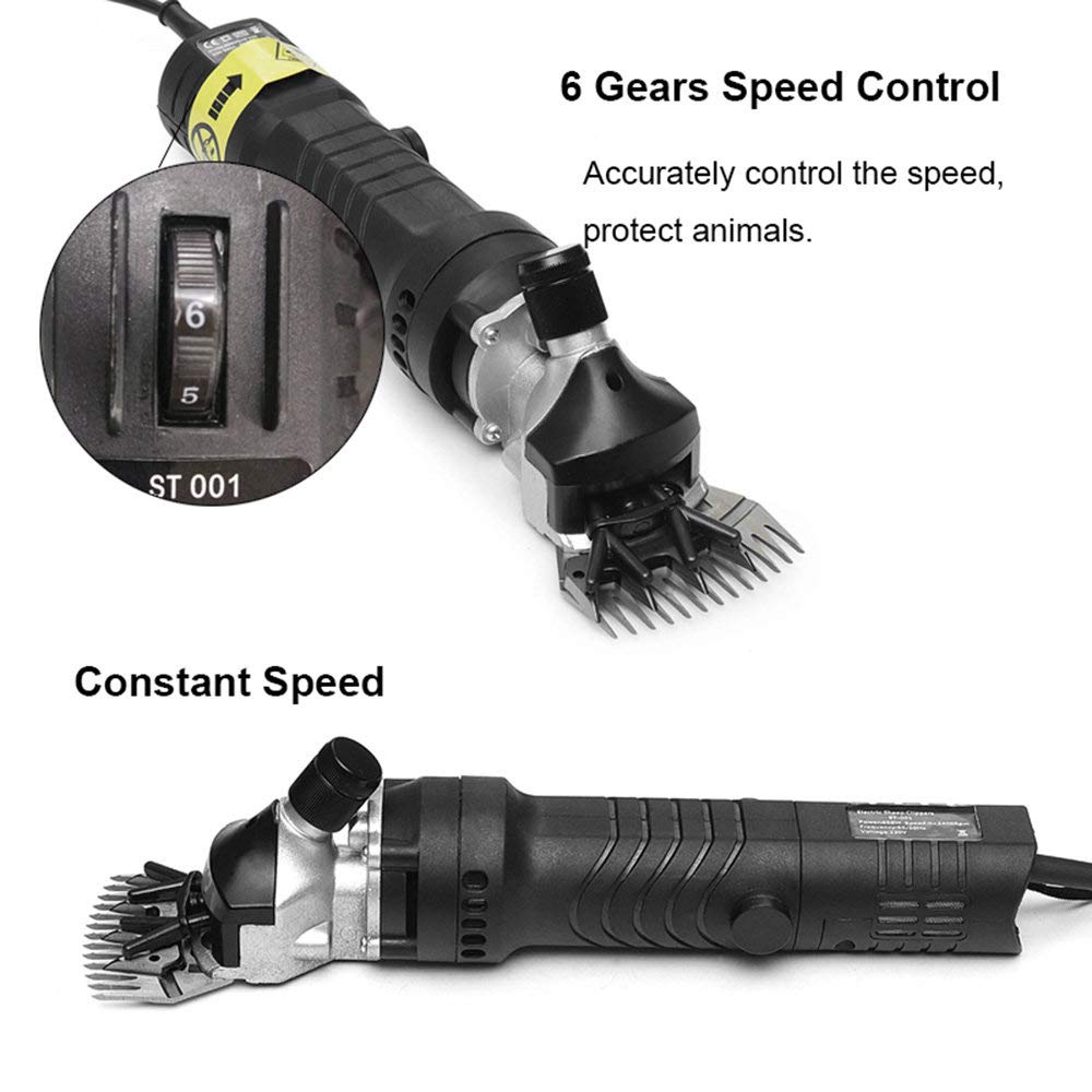 Esquiladora eléctrica de ovejas de 650W, esquiladora eléctrica Profesional de 6 Modos para Trabajo Pesado para el Cuidado del Cabello de ovejas y Cabras