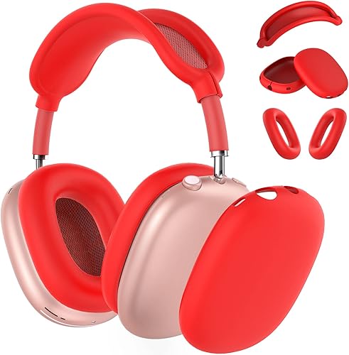 Miniatura 33 de Funda rígida para AirPods Max con modo de sueño, funda de transporte para auriculares con almohadillas de silicona para AirPods Conjunto negro y