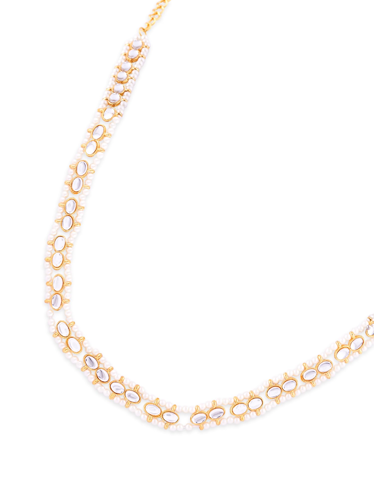 Women's Tone Dazzling Kundan & Beads Embellished Sleek Kamarbandh