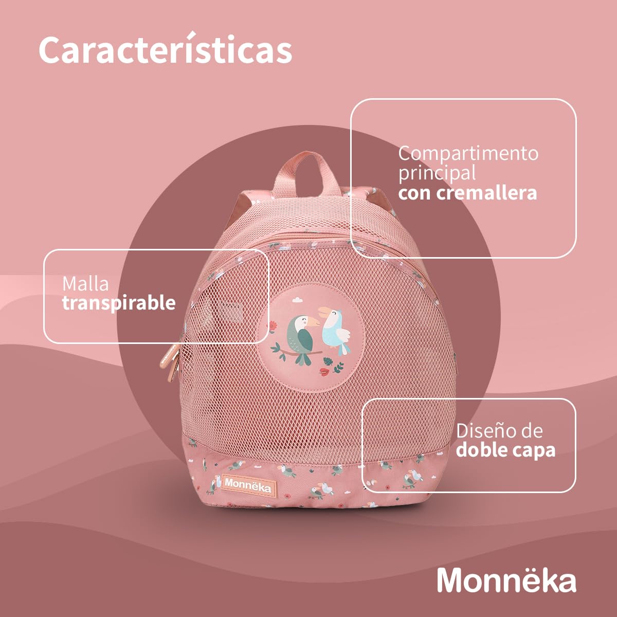 Mochila Antiarena | Ligera y transpirable | Secado rápido | Tirantes ajustables y acolchados | Ideal para toallas y juguetes de playa | toucan