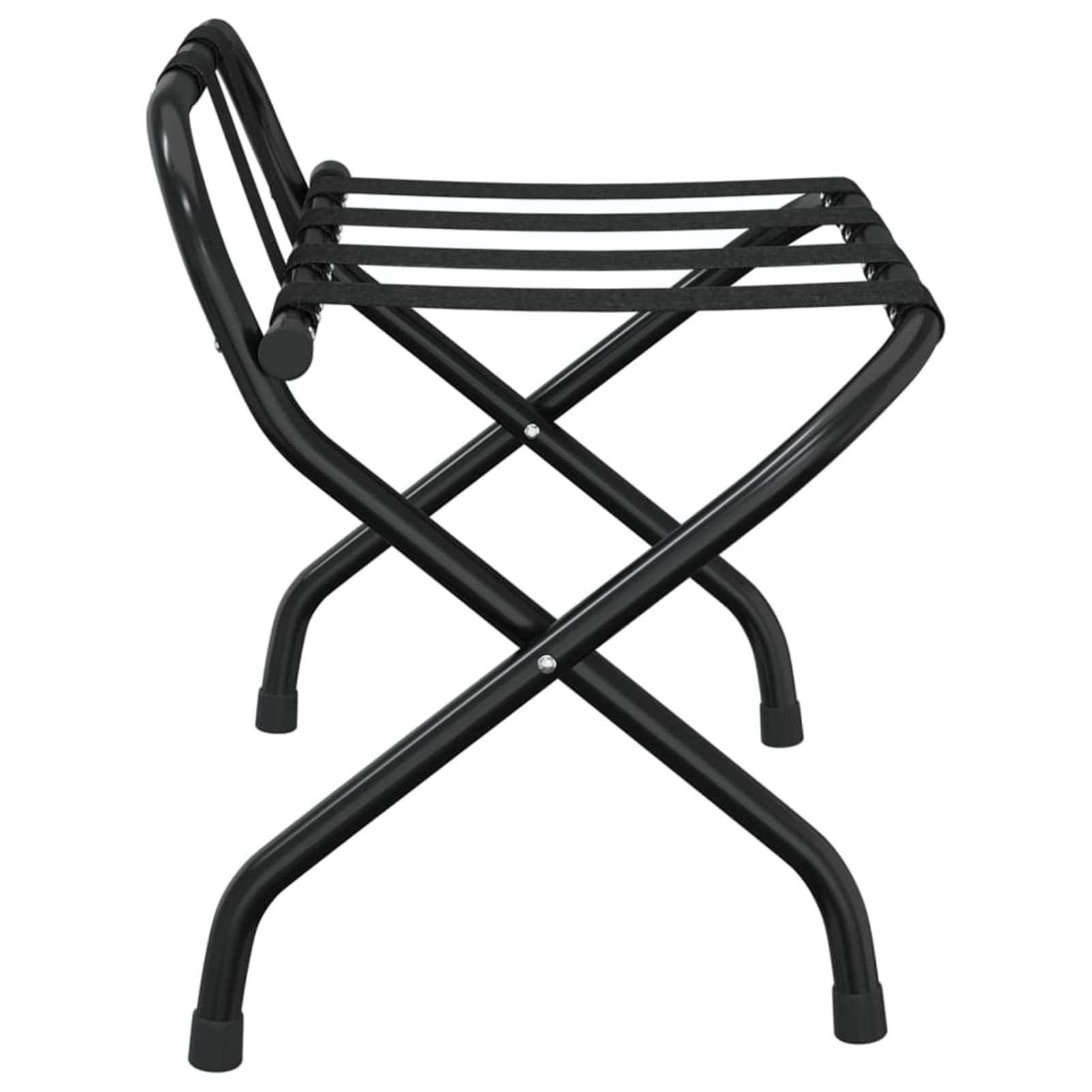 Vidaxl bagagerek met rugleuning 56x39x52 cm zwart Vidaxl bagagerek met rugleuning 56x39x52 cm zwart