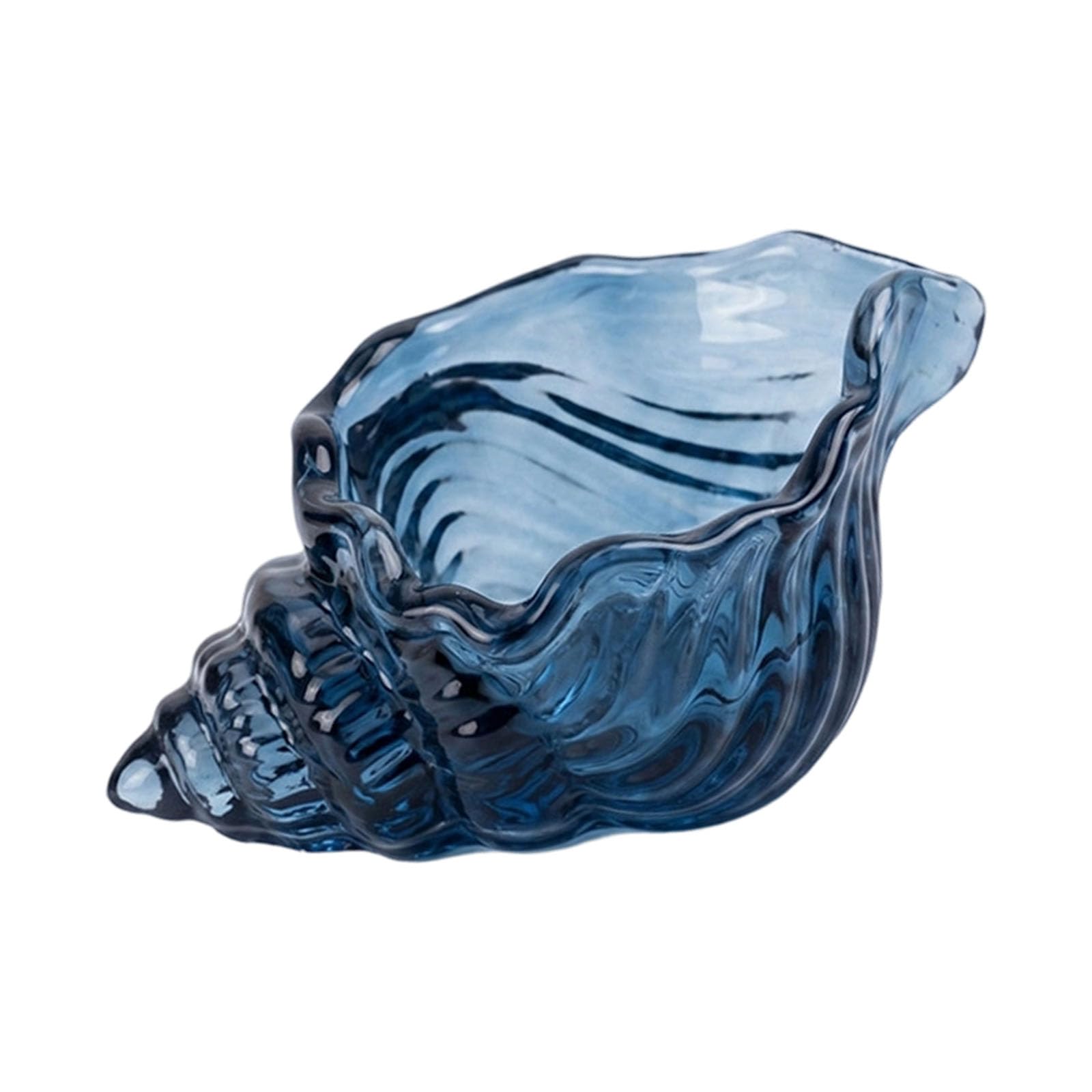 NEWFT Glass Shell Holder for Tealight Display, Conch Shaped Coastal Tabletop Decor Accent with Shelf and Vanity Placement Coastal Decor Accent Home Ornament Glass Decorative Catchall Beach Inspired