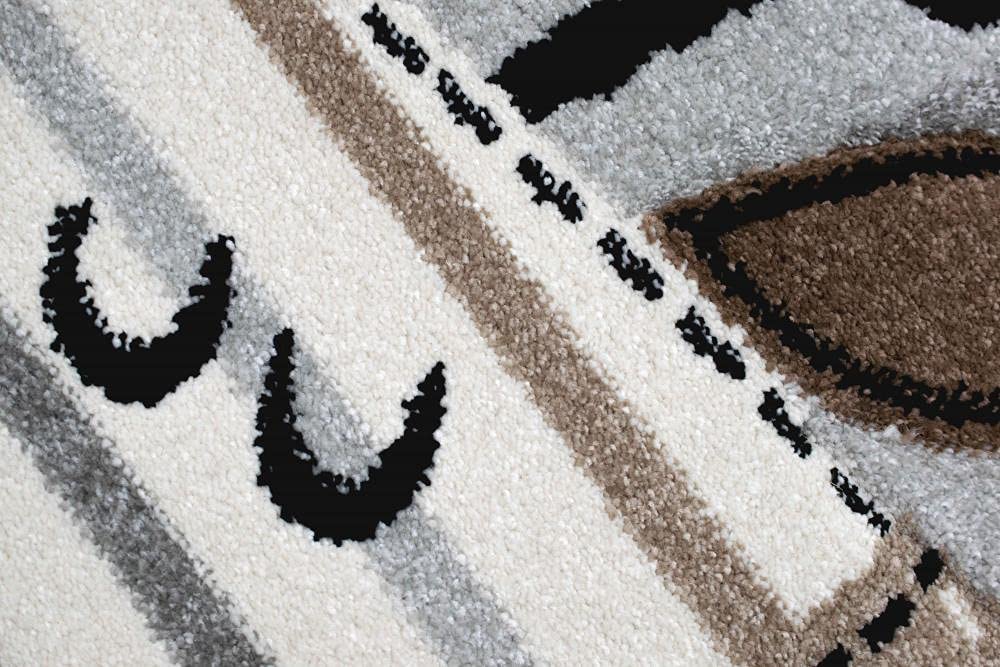 Tappeto Cameretta Bambini Zoo 140x200 Cm - Grigio Marrone Con Animali - Foto 7