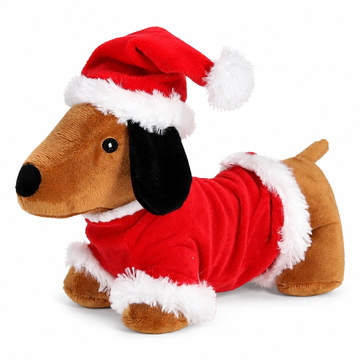 MIJOMA Dachshund Door Stop Christmas Decoration 28cm Tall Sand Filled 1