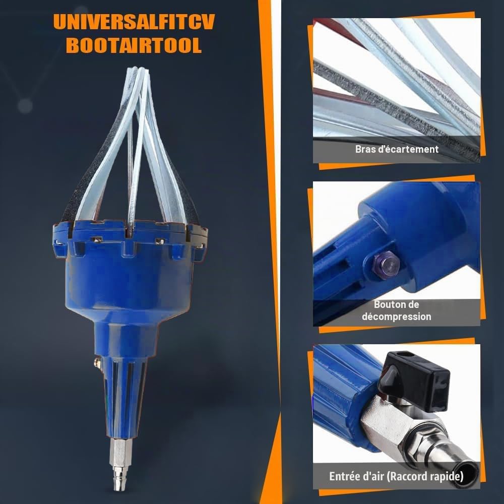 NEWFUN Expandeur Soufflet de Cardan, Jeu d'outils pour Le Montage d'arbres de Transmission avec cône pour Le Montage de Douilles de Traction 20-100 mm