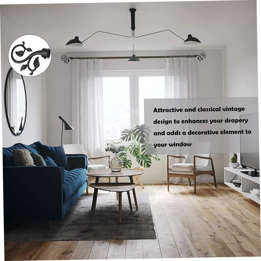 Lot de 4 embouts de tringle à rideaux – Embouts décoratifs pour tringles à rideaux – Accessoires élégants pour décoration d'intérieur, parfaits pour le salon et la chambre à coucher