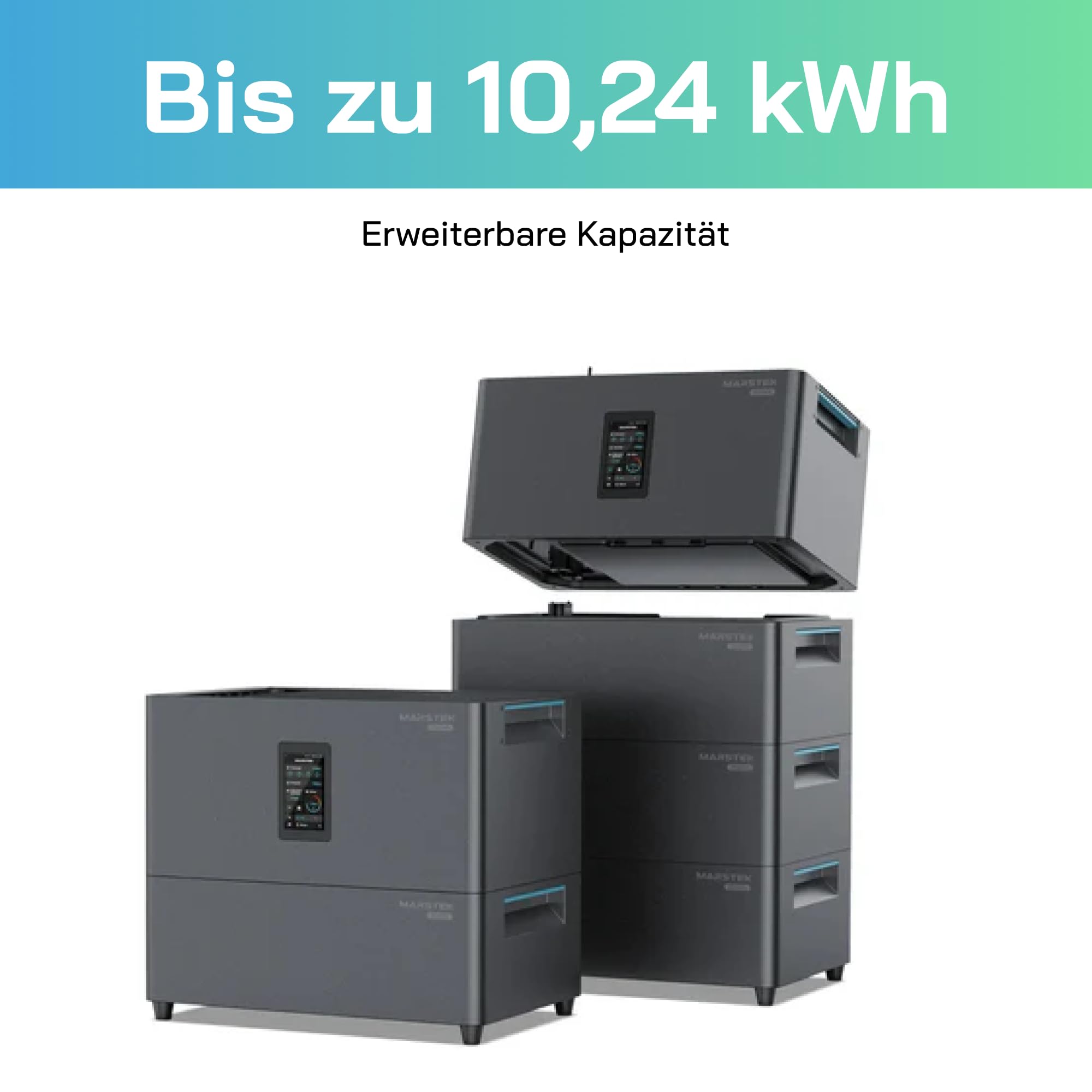 SUNNIVA® 3000W Balkonkraftwerk mit 7,68 kWh Speicher MARSTEK Jupiter C + Plus, BIFAZIAL FULLBLACK komplett Steckdose, PV Solaranlage Komplettset mit Solarspeicher, 6x 500W N-Type Glas Bifacial PV