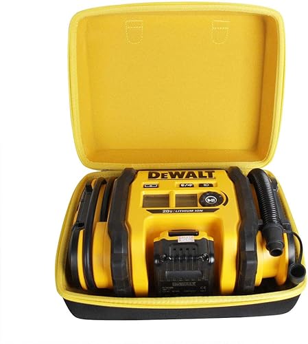 Estuche rígido de viaje para DEWALT DCC020IB 20V Max Inflator (negro exterior + amarillo interior)