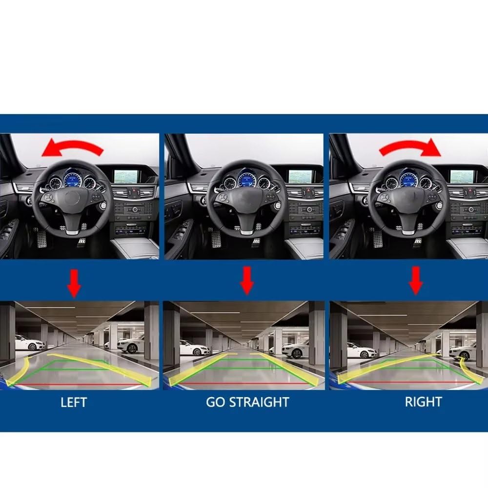 Cámara Trasera Camara Cámara De Visión Trasera Coche AHD 1080P Lente Ojo Pez Visión Nocturna Impermeable Universal Cámara Marcha Atrás Vehículo AHD Dinámica
