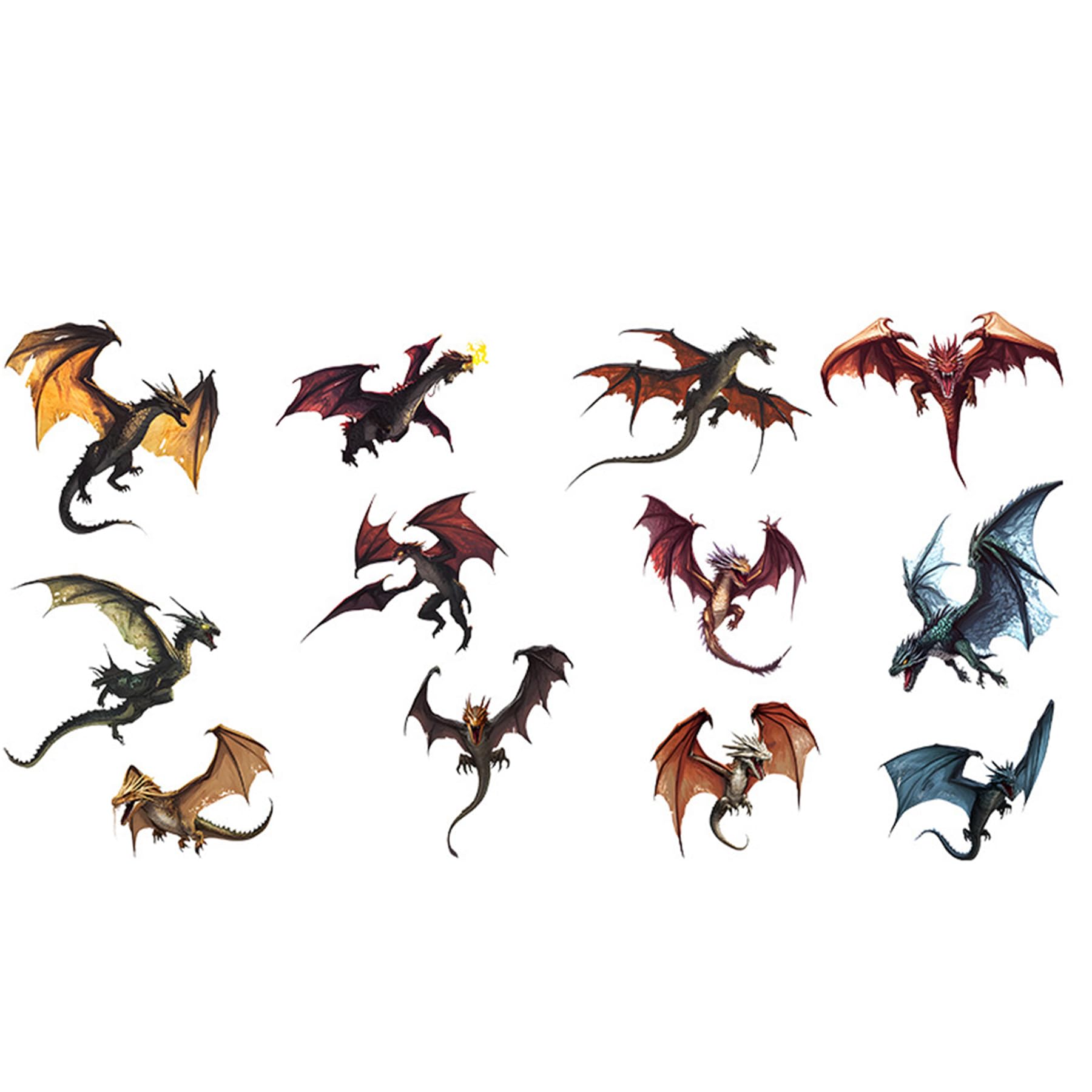 Wasise Dragon Wall Stickers - Dragon Wall Art, Fourth Wing Merch, DIY Fourth Wing Gifts,Fantasy Dragon Wall Decal for Kids Living Room Classroom Nursery Decoration,Dragons Stickers for Bedroom Study