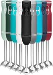 Chefman Immersion Blender, 300W Hand Blender with Stainless Steel Blades, Powerful Electric Ice Crushing 2-speed Control Handheld Food Mixer, Purées, Smoothies, Shakes, Sauces & Soups, Red
