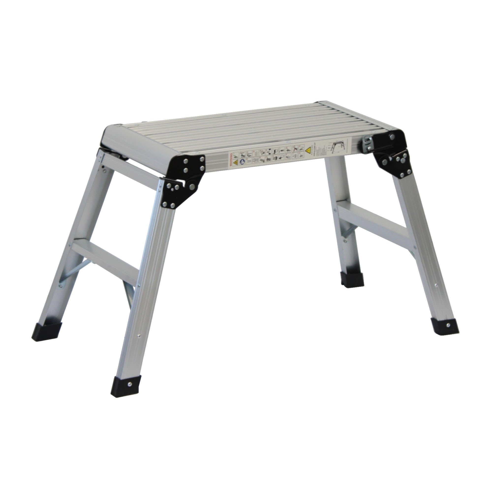 150kg Folding Aluminium Work Platform Step Up Bench Ladder EN131