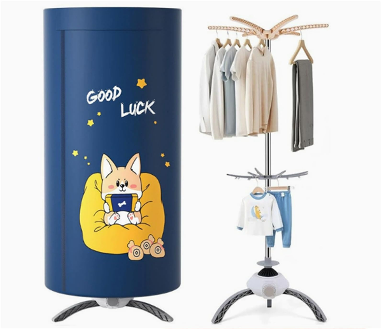 LKHLTBF Portable Clothes Dryer 900W Fast Drying and Large Load Capacity for Laundry and Shoes - Compact Mini Dryer for Apartment Dorm RV Small Space Machine for Travel A,D