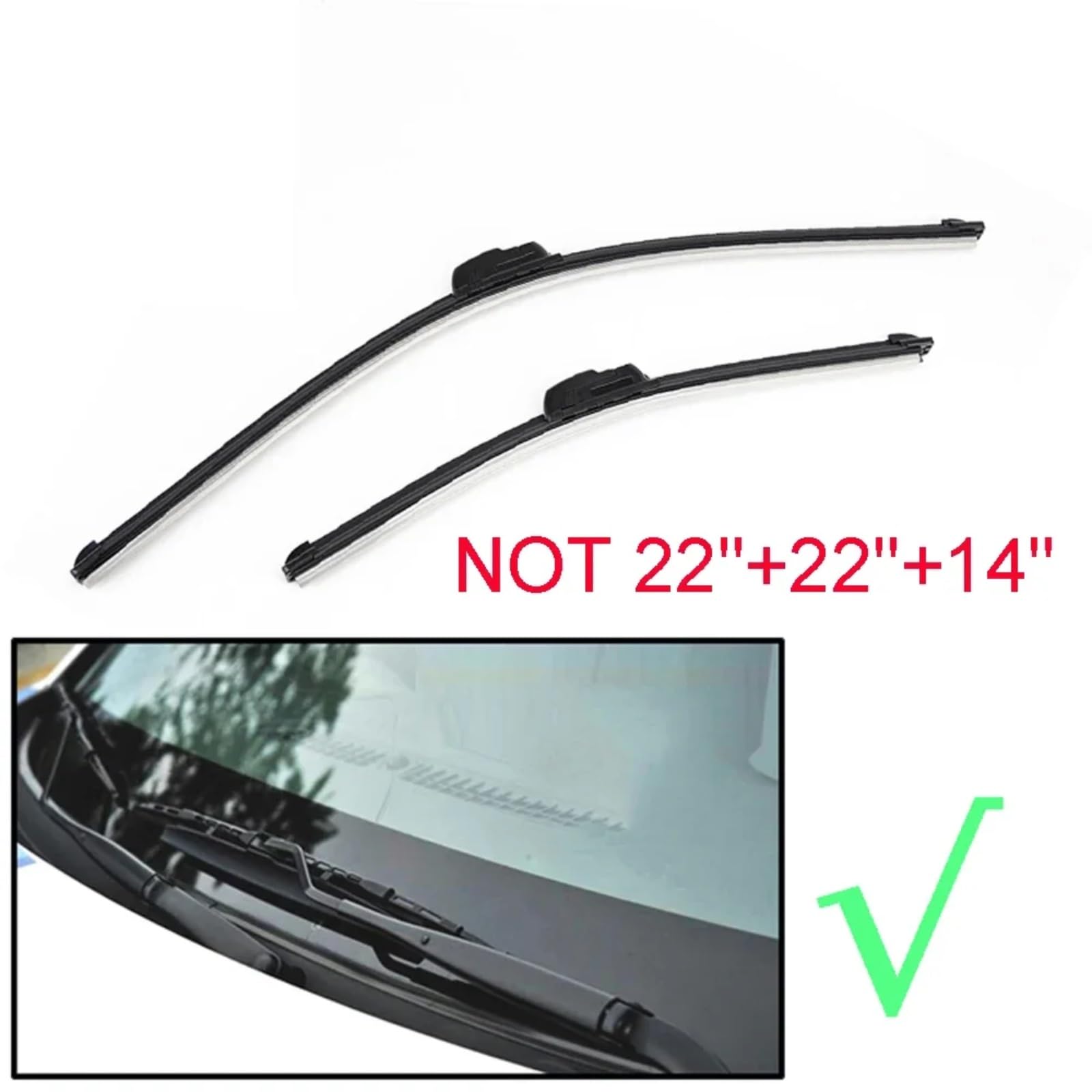 Kit Tergicristallo Auto Per Peugeot 206 SW Estate 2000-2007 Pioggia Tergicristallo | Set di spazzole tergicristallo anteriori e posteriori per autoveicoli 3 pezzi 26" 16" 14"