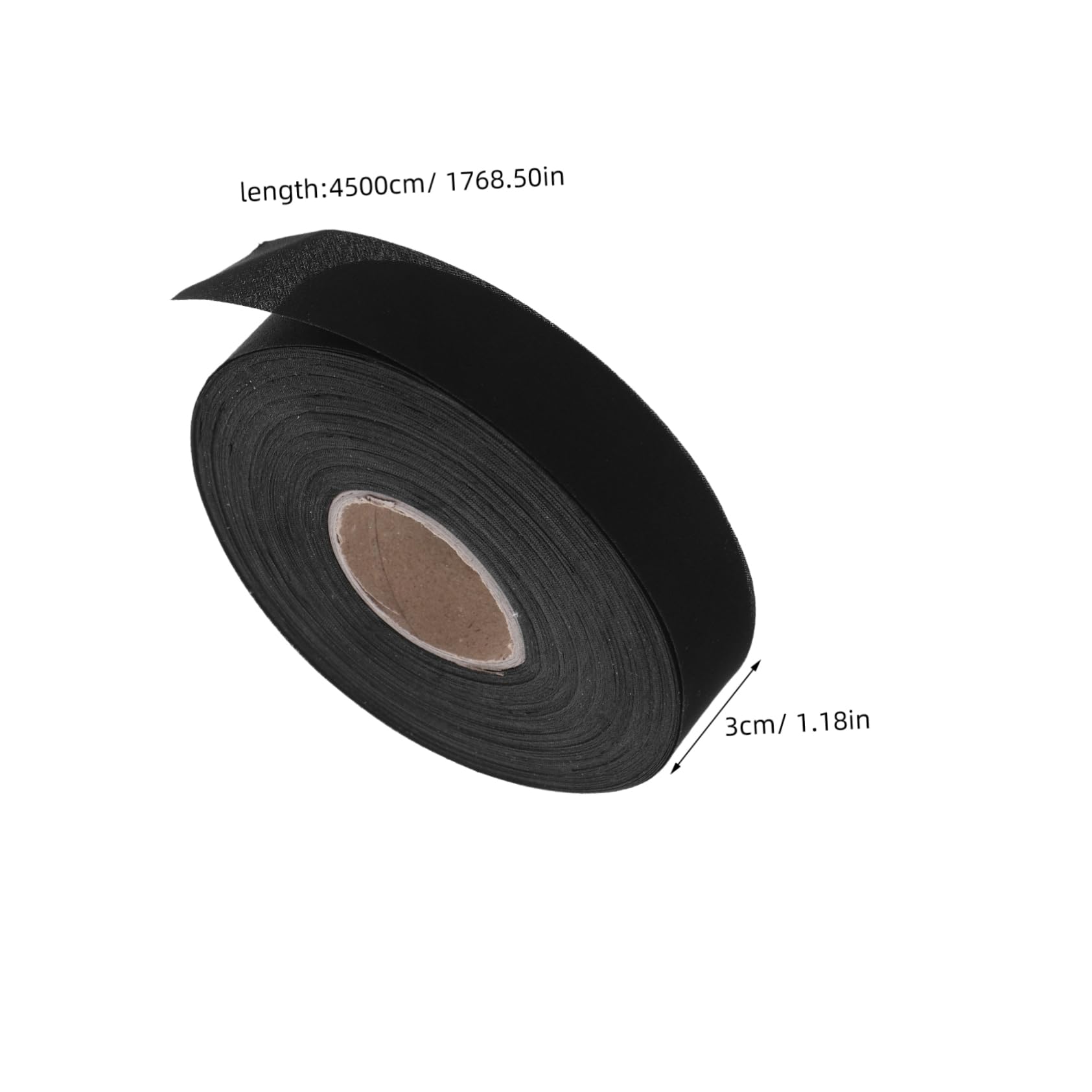 HOMSFOU Köperband Saumband für Gardinenkanten 4 Rollen 45m X 3cm Polyester Einfache Montage mit Elegantem Twill Design für Vorhänge in Haus und Büro