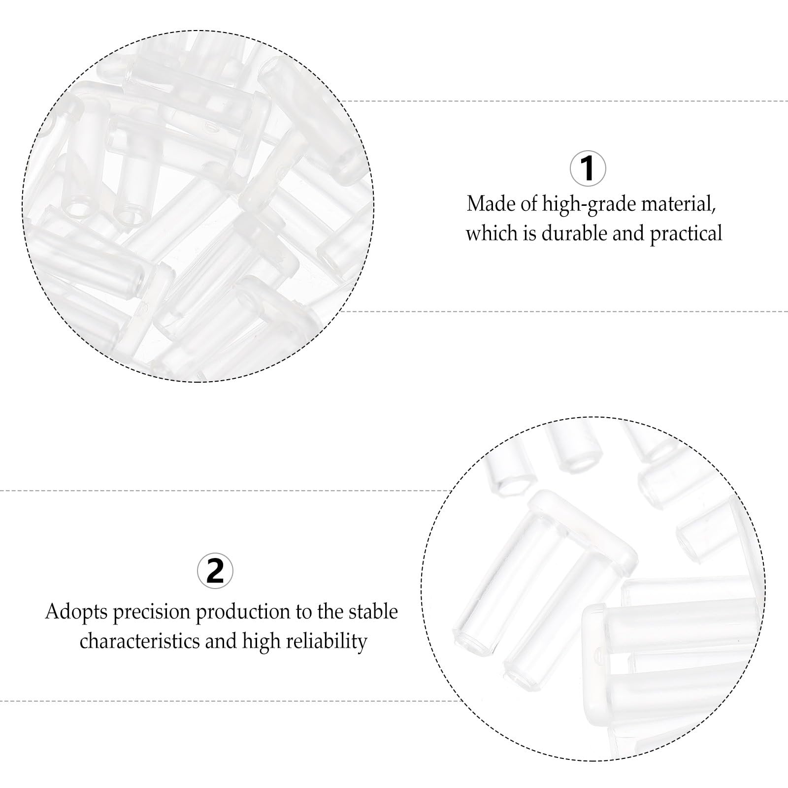 Accessori per Occhiali senza Montatura 64 Pezzi Boccole in Plastica Trasparente Doppio Manicotto Perno di Fissaggio per Riparazione Lenti Montature Sottili e Spesse Kit