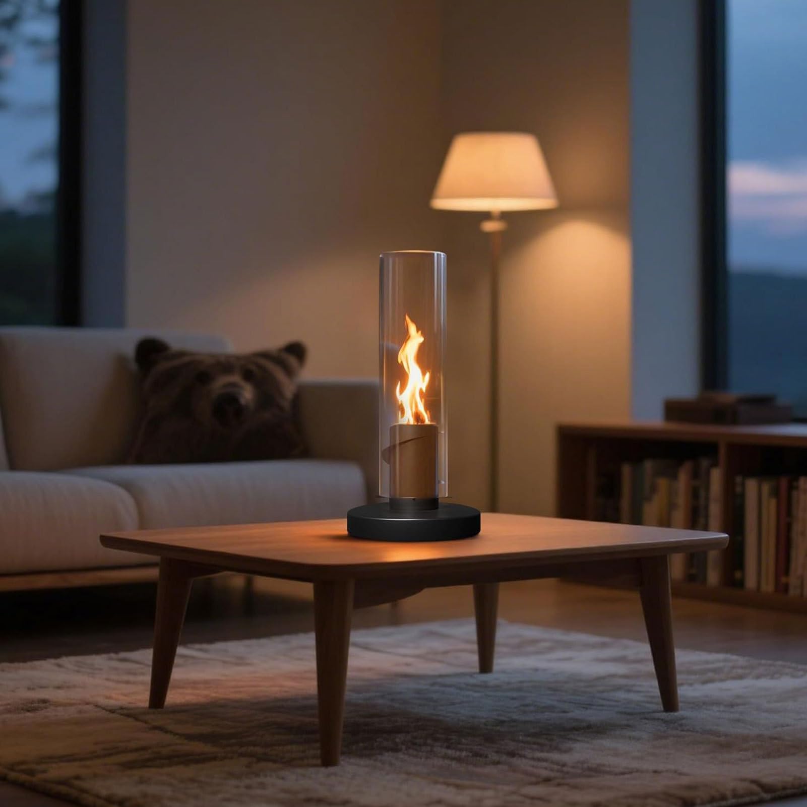 lyanny Lampada da Tavolo per Camera da 1 Set Luce Decorativa Da Tavolo | A Fiamma Rotante Per La Casa, Camera Da , Comodino, Balcone, Inaugurazione Casa, Feste Di Compleanno, Serate Cinema