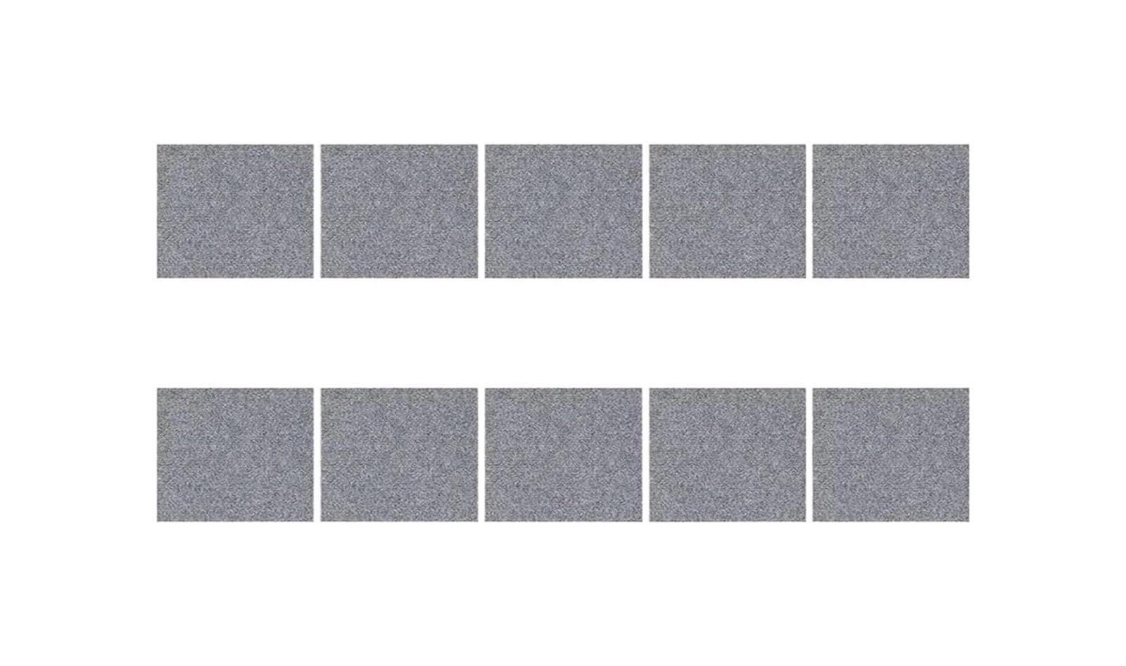 Dalles de moquette autocollantes, Dalles De Moquette Autocollantes 30x30cm Multicolore Paquet 50(Grey-10pcs)