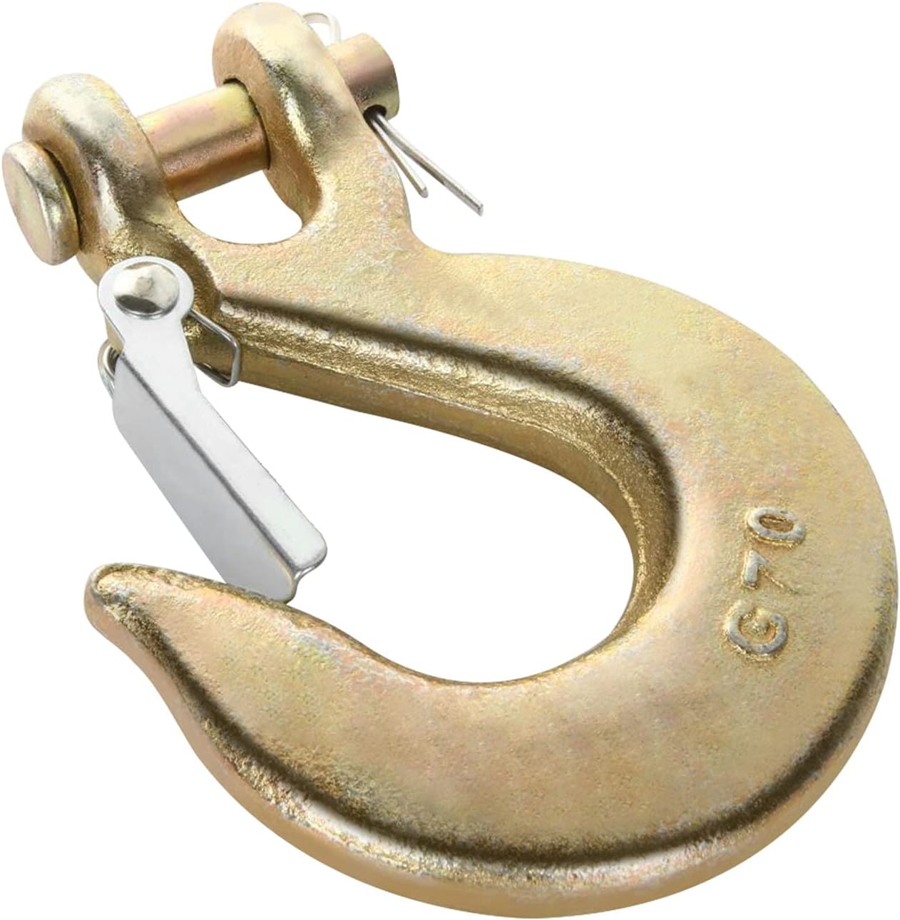 LANIAKEA 4Pack 3/8 Inch Clevis Slip Hook, Heavy Duty Forged Steel Safety Hook with Latch, G70 Tow Chain Wrecker Truck Trailer Tie Down, 18,000 lbs Capacity - Image 7