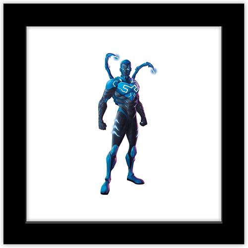 Trends International Gallery Pops DC Comics Blue Beetle - Póster de pared con postura, 12 x 12 pulgadas, versión de marco negro